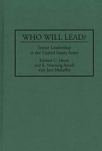 Who Will Lead? cover