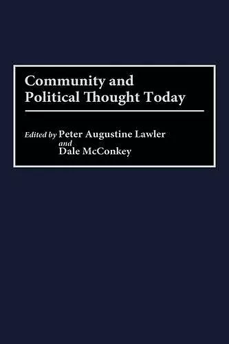 Community and Political Thought Today cover