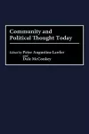 Community and Political Thought Today cover