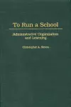 To Run a School cover