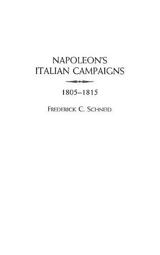 Napoleon's Italian Campaigns cover