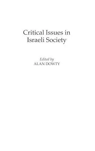 Critical Issues in Israeli Society cover