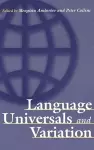 Language Universals and Variation cover