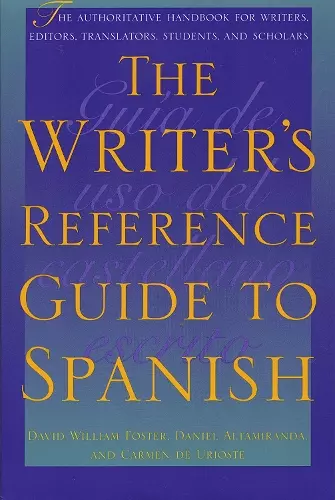 The Writer's Reference Guide to Spanish cover