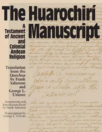 The Huarochiri Manuscript cover