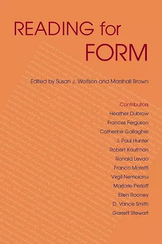 Reading for Form cover