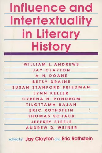 Influence and Intertextuality in Literary History cover