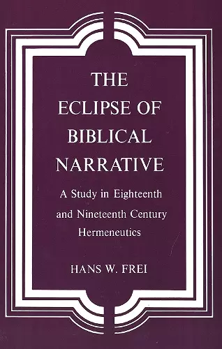 The Eclipse of Biblical Narrative cover