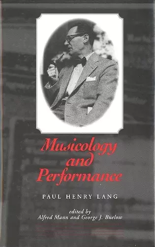 Musicology and Performance cover