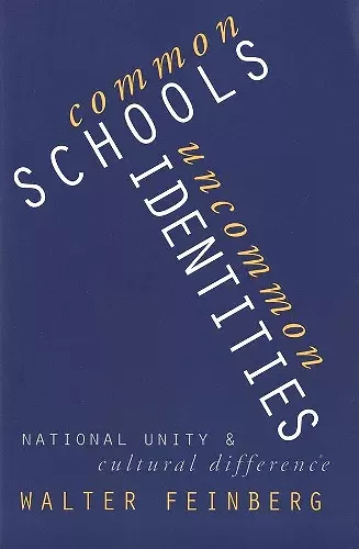 Common Schools/Uncommon Identities cover