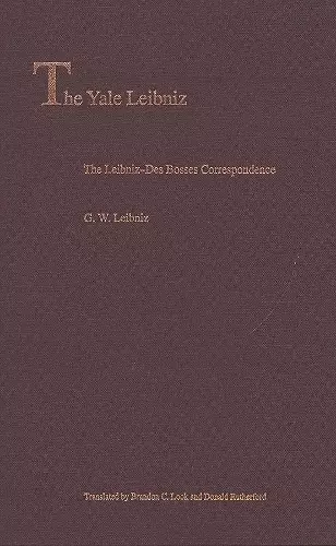 The Leibniz-Des Bosses Correspondence cover