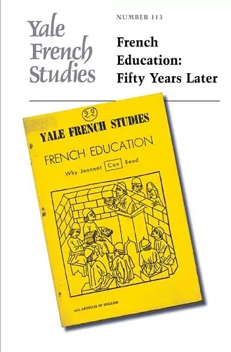 Yale French Studies, Number 113 cover