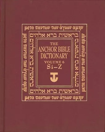 The Anchor Yale Bible Dictionary, Si-Z cover