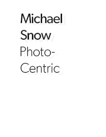 Michael Snow cover