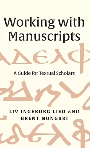 Working with Manuscripts cover