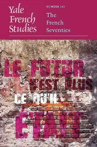 Yale French Studies, Number 143 cover