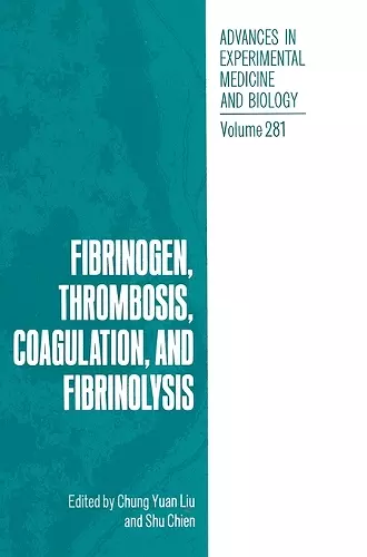 Fibrinogen, Thrombosis, Coagulation and Fibrinolysis cover