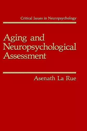 Aging and Neuropsychological Assessment cover