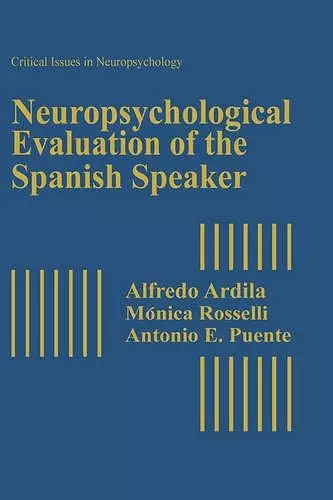 Neuropsychological Evaluation of the Spanish Speaker cover