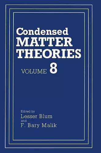 Condensed Matter Theories cover