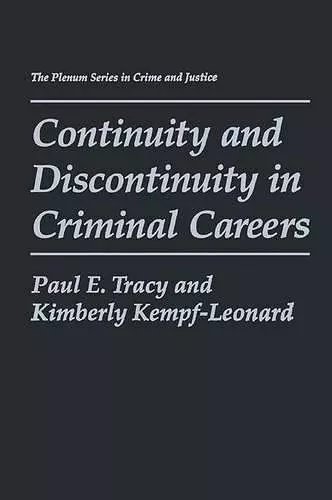 Continuity and Discontinuity in Criminal Careers cover