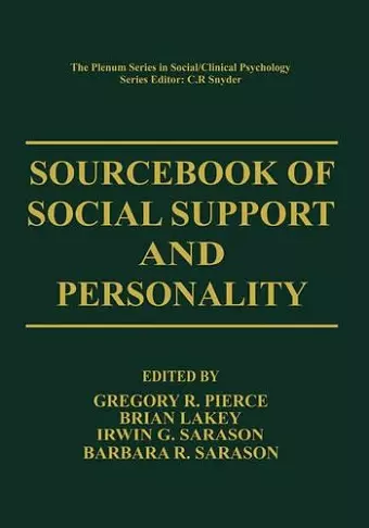 Sourcebook of Social Support and Personality cover