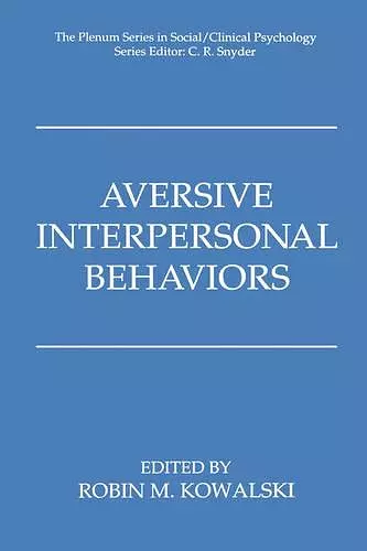 Aversive Interpersonal Behaviors cover