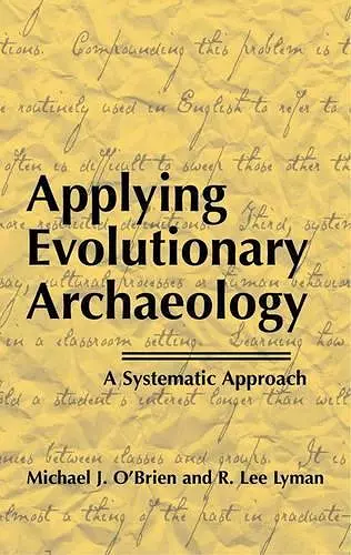 Applying Evolutionary Archaeology cover