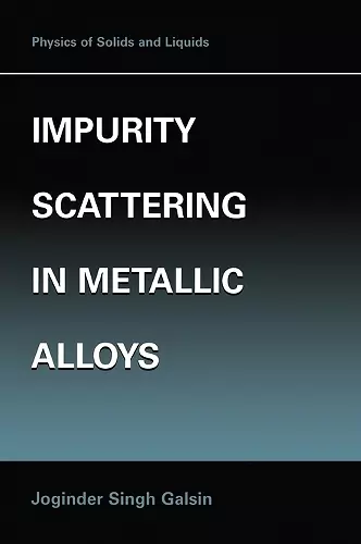 Impurity Scattering in Metallic Alloys cover