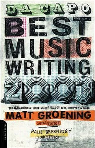 Da Capo Best Music Writing 2003 cover