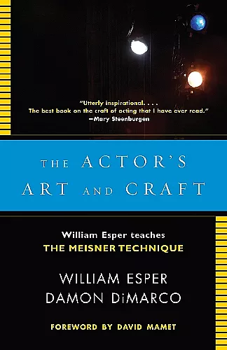 The Actor's Art and Craft cover