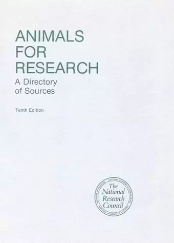 Animals for Research cover