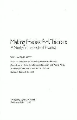 Making Policies for Children cover