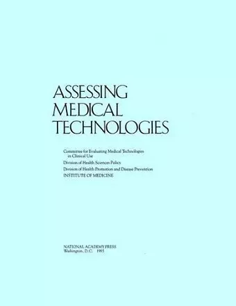 Assessing Medical Technologies cover