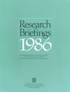 Research Briefings 1986 cover