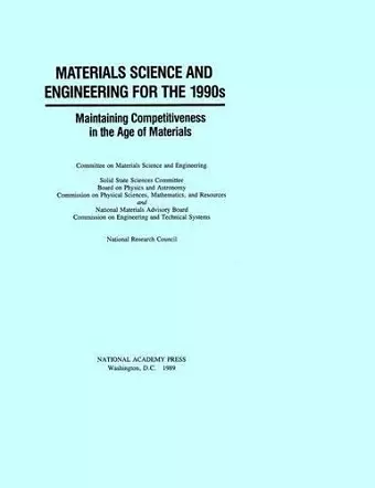 Materials Science and Engineering for the 1990s cover