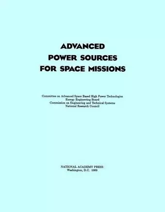 Advanced Power Sources for Space Missions cover