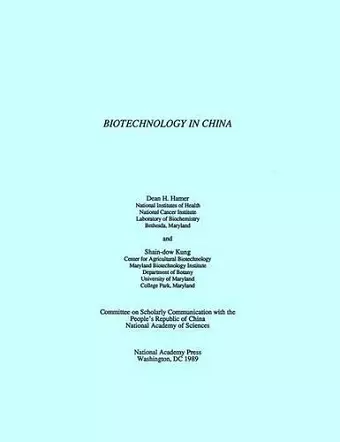 Biotechnology in China cover