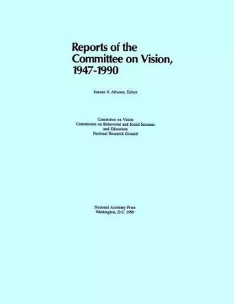 Reports of the Committee on Vision cover