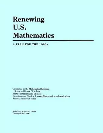 Renewing U.S. Mathematics cover