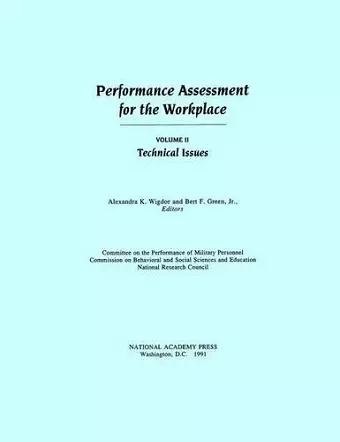 Performance Assessment for the Workplace, Volume II cover