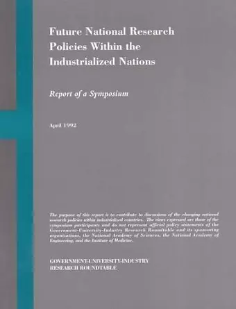Future National Research Policies Within the Industrialized Nations cover