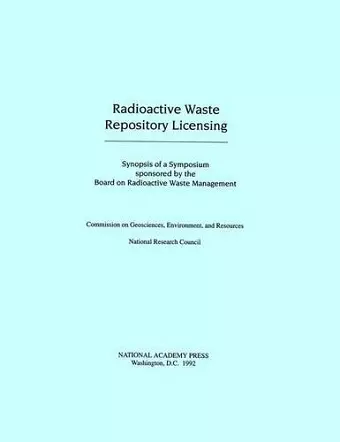 Radioactive Waste Repository Licensing cover