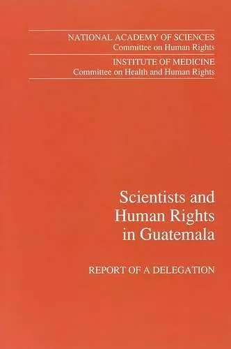 Scientists and Human Rights in Guatemala cover