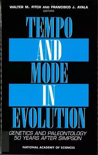 Tempo and Mode in Evolution cover