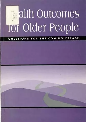 Health Outcomes for Older People cover