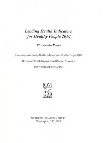 Leading Health Indicators for Healthy People 2010 cover