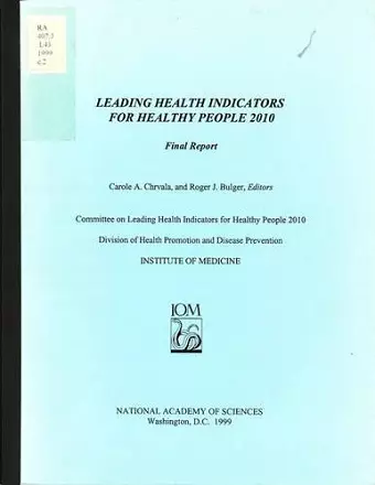 Leading Health Indicators for Healthy People 2010 cover