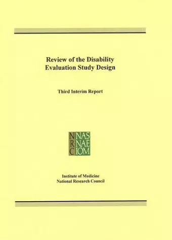 Review of the Disability Evaluation Study Design cover