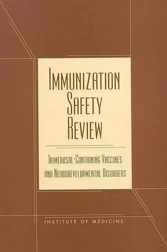 Immunization Safety Review cover